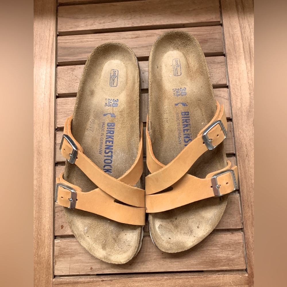 Birkenstock Yao Balance II Slide Sandal - Apricot - Size 38 NARROW